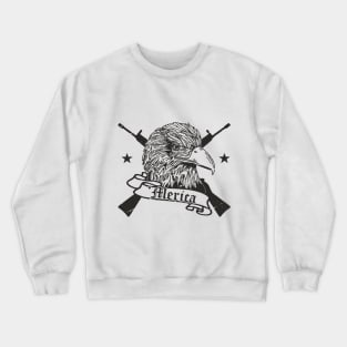 Patriotic Merica Eagle Fourth of July Crewneck Sweatshirt